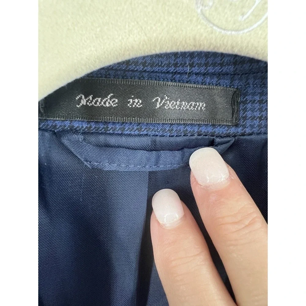 Lauren Ralph Lauren Sport Coat Mens 42R Blue Plaid Two Button Formal Career